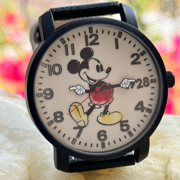 Vintage Mickey Mouse Watch Accutime MK5381B5 Stainless Steel Back - Picture 9 of 10